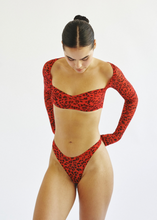 Load image into Gallery viewer, BUNNY CHERRY CHEETAH TOP
