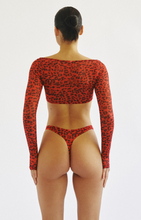 Load image into Gallery viewer, BUNNY CHERRY CHEETAH TOP
