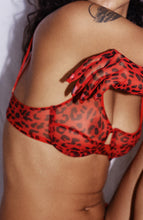 Load image into Gallery viewer, CRYSTAL CHERRY CHEETAH BRA
