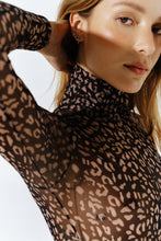 Load image into Gallery viewer, JULIA BLACK CHEETAH TOP
