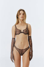 Load image into Gallery viewer, CRYSTAL BLACK CHEETAH BRA
